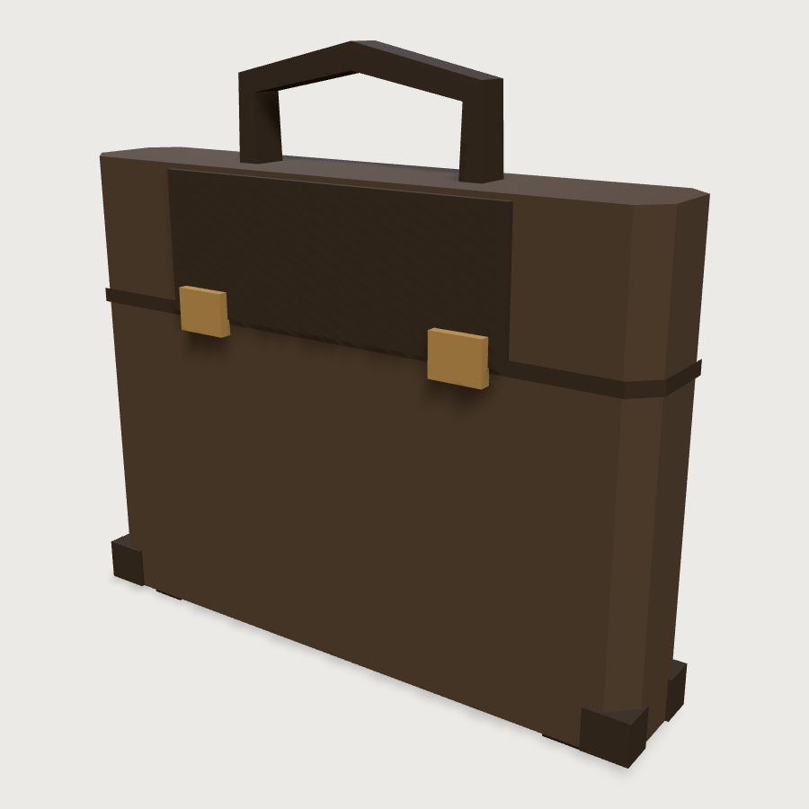 Document Case low-poly 3D model