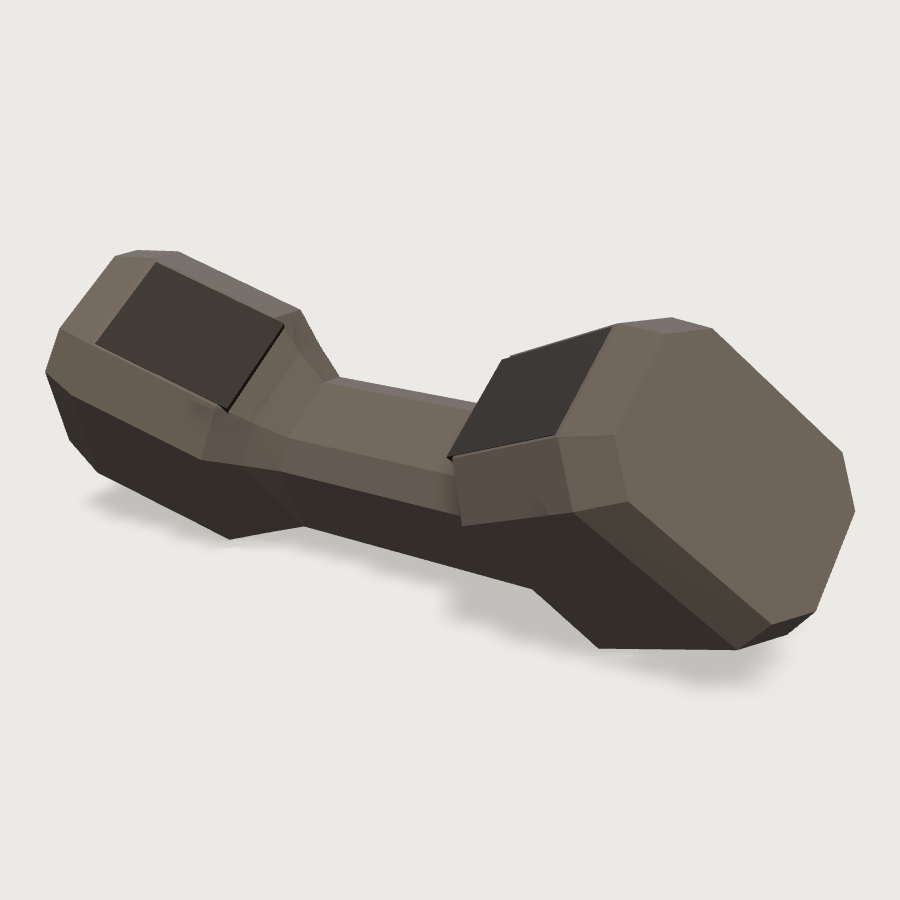 Desk Phone Handset low-poly 3D model