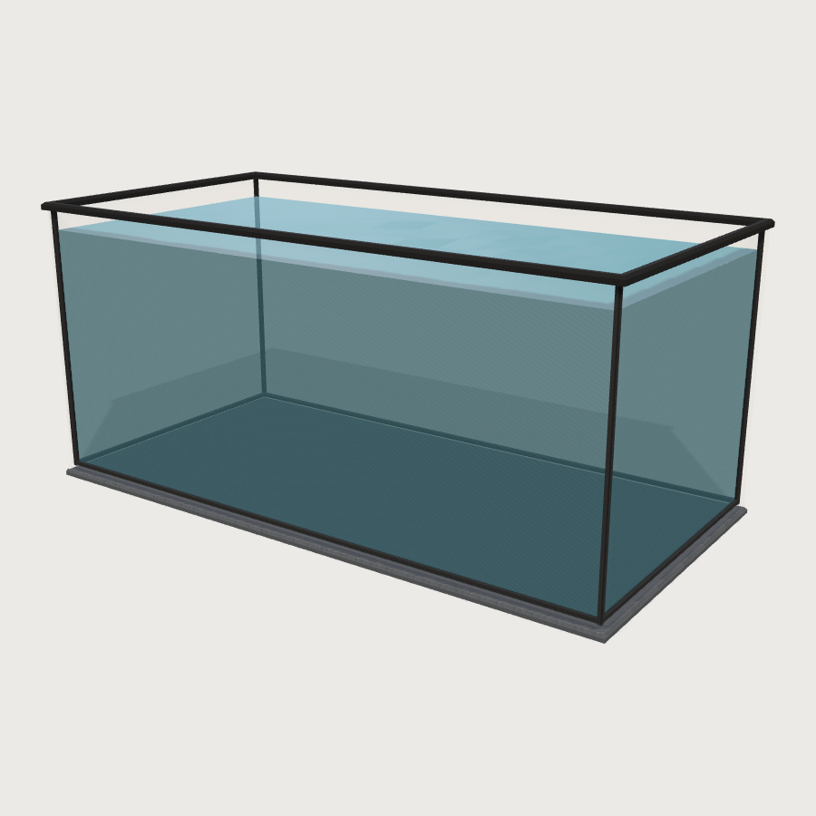 Rimless Display Tank low-poly 3D model