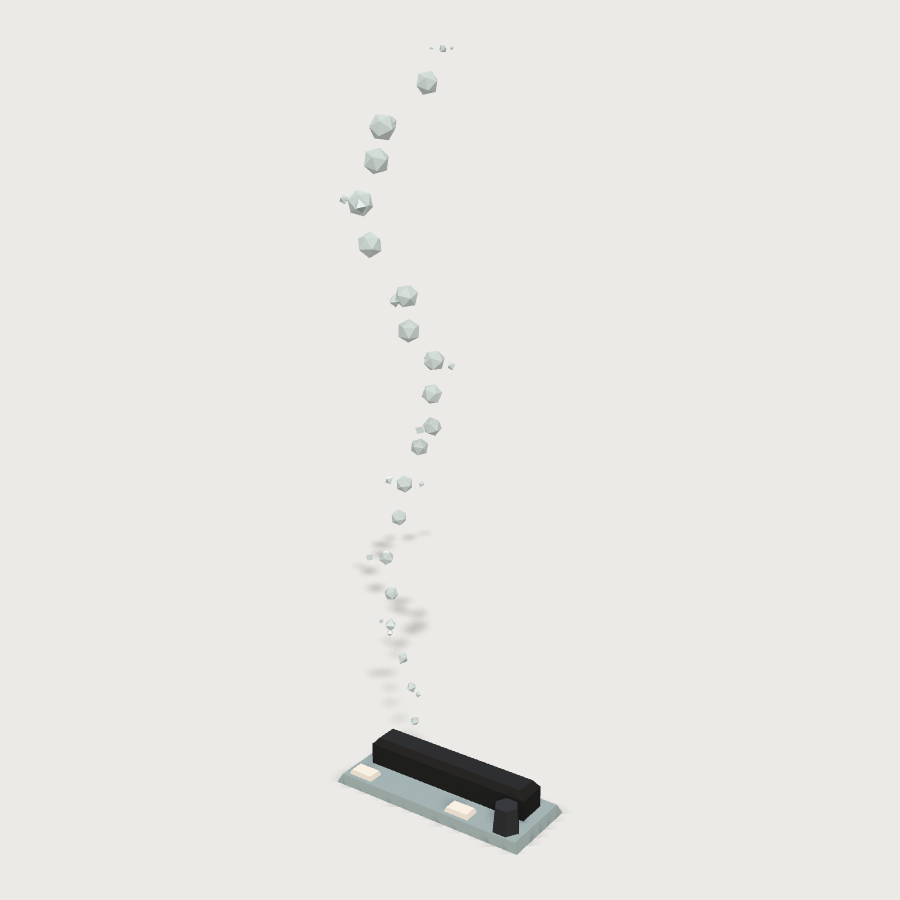 Rising Bubble Column low-poly 3D model