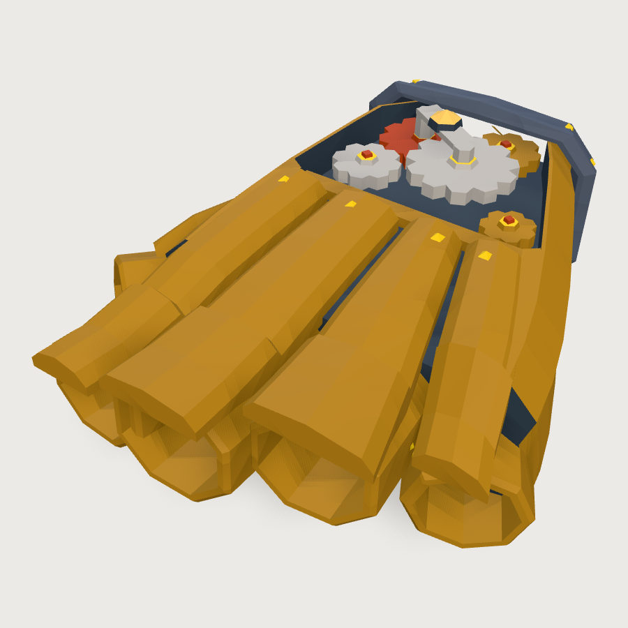 Clockwork Palm low-poly 3D model