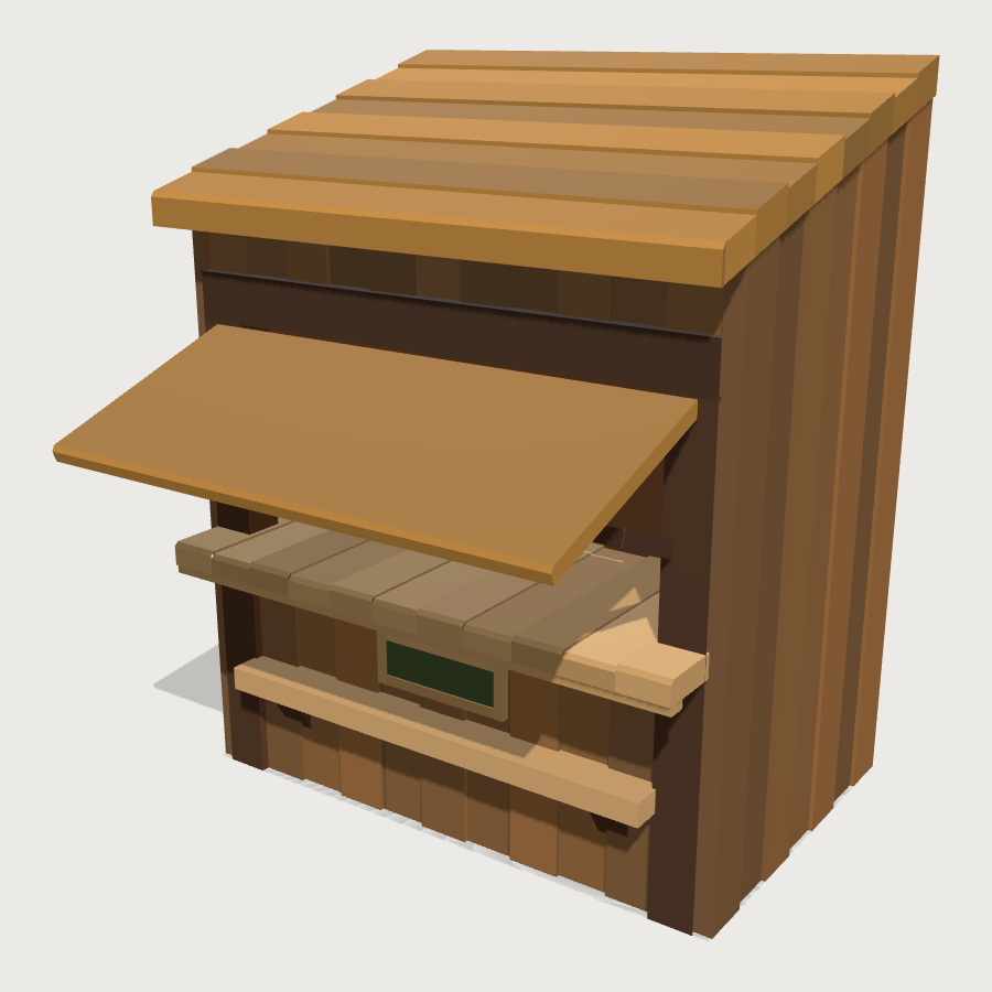 Roadside Farm Stand low-poly 3D model