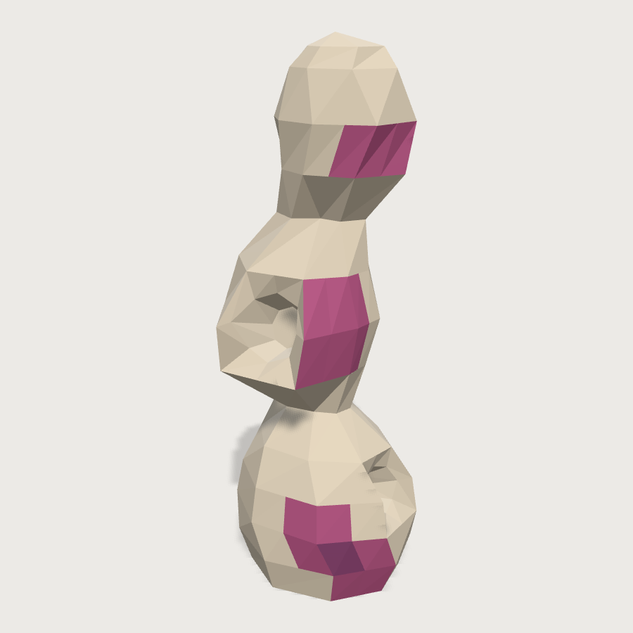 Rock Bommie Column low-poly 3D model