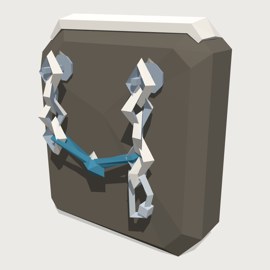 Rock Climbing Anchor low-poly 3D model