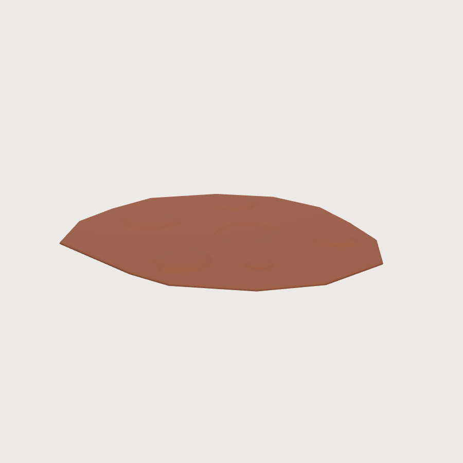 Rock Terrain Blob low-poly 3D model