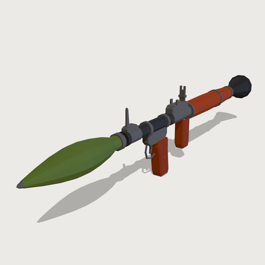 Rocket Launcher low-poly 3D model