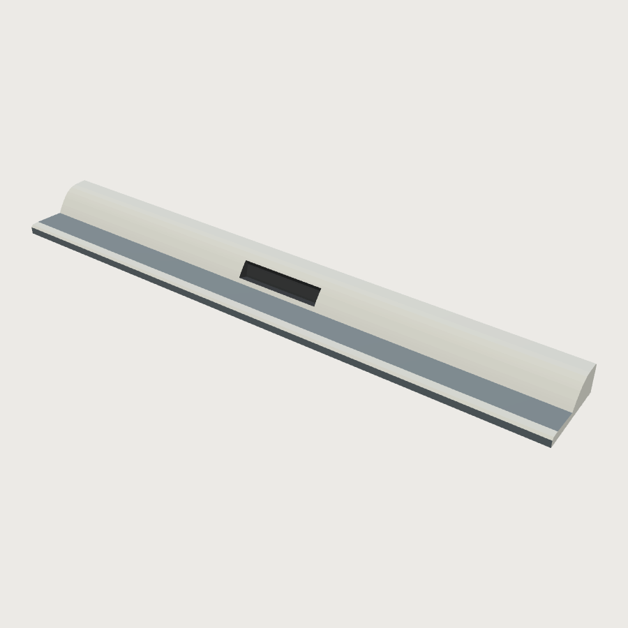 Rolled Kerb Run low-poly 3D model