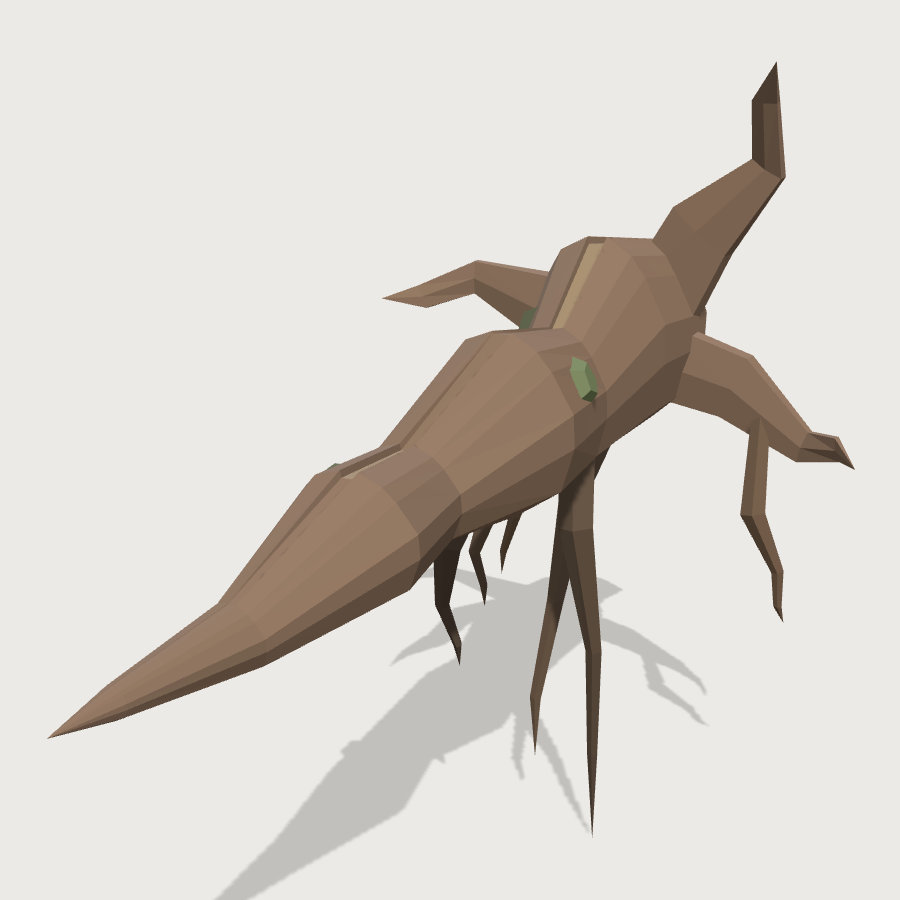 Root Intrusion low-poly 3D model