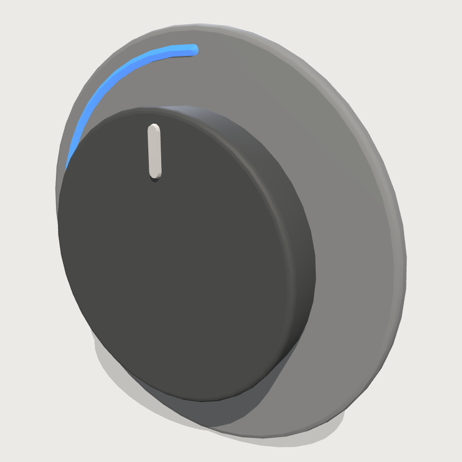 Rotary Dial low-poly 3D model