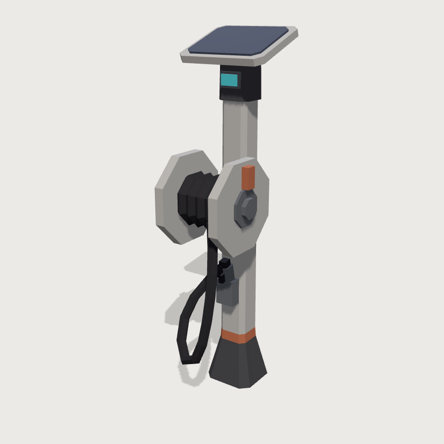 Rover Charge Station low-poly 3D model