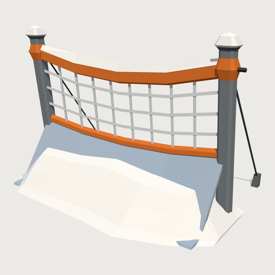 Safety Net Run low-poly 3D model