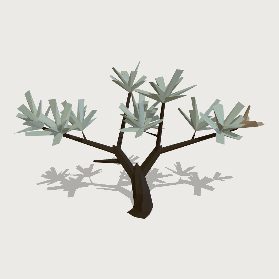 Sagebrush low-poly 3D model