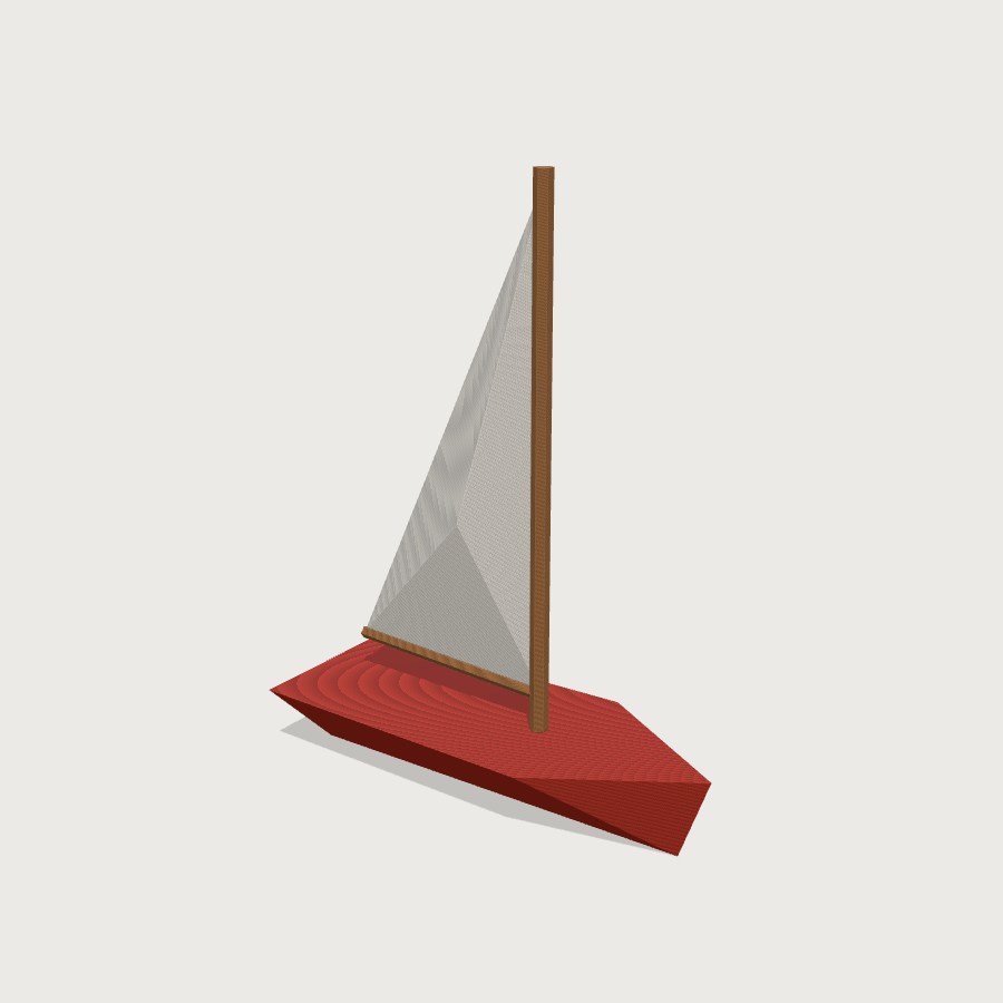 Sailboat low-poly 3D model