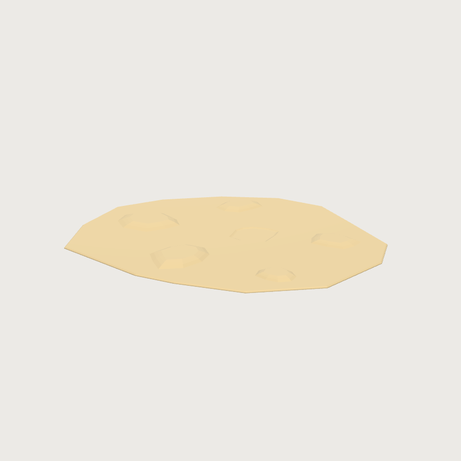 Sand Terrain Blob low-poly 3D model