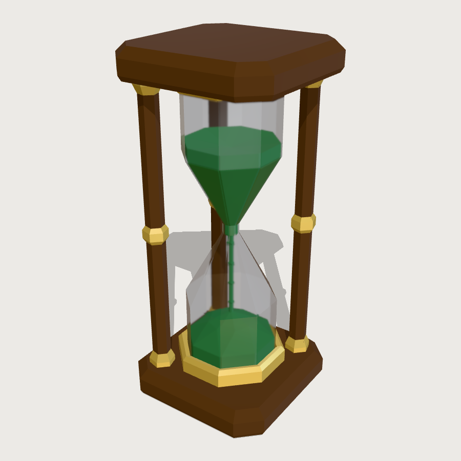 Sand Timer low-poly 3D model