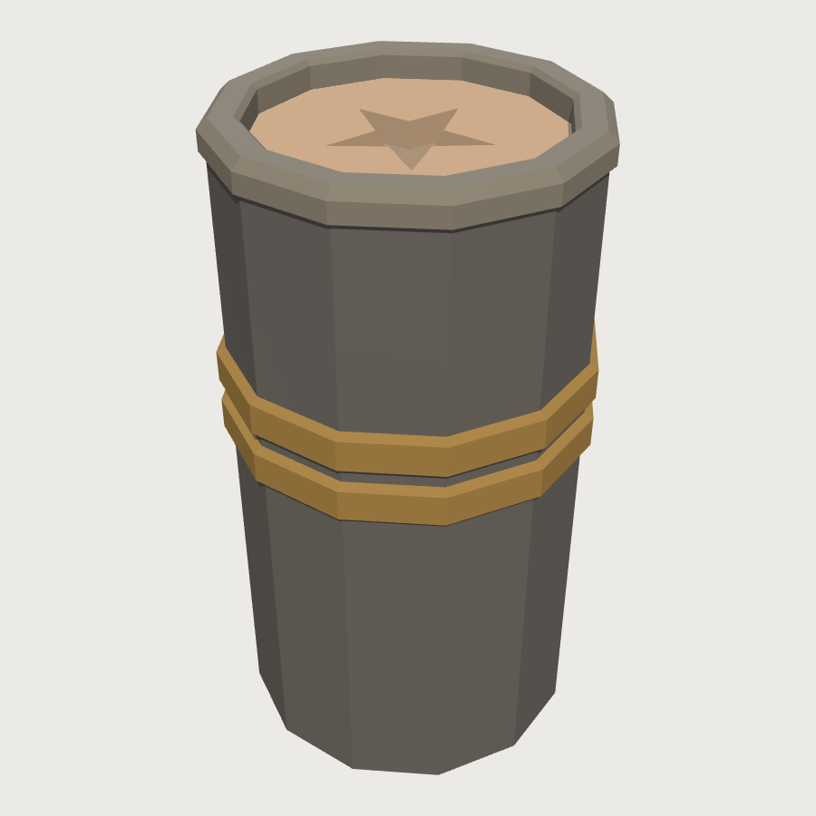 Sand Urn Ashtray low-poly 3D model
