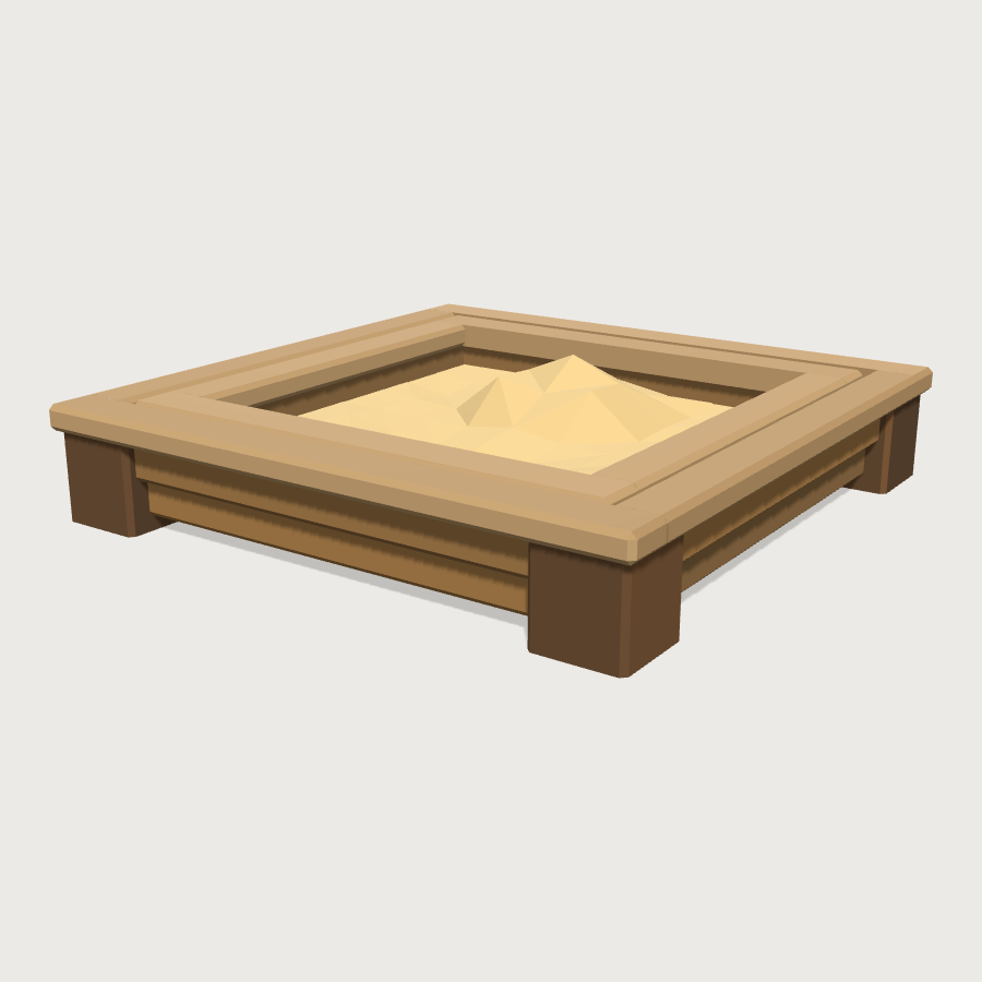 Sandbox low-poly 3D model