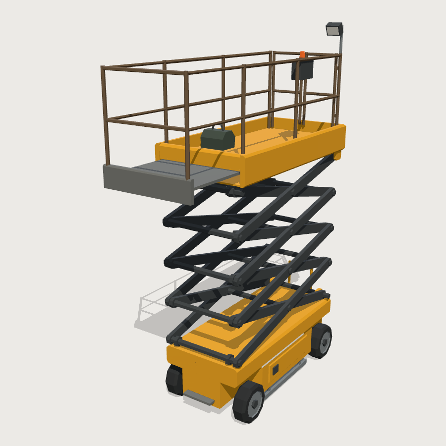 Scissor Lift Platform low-poly 3D model