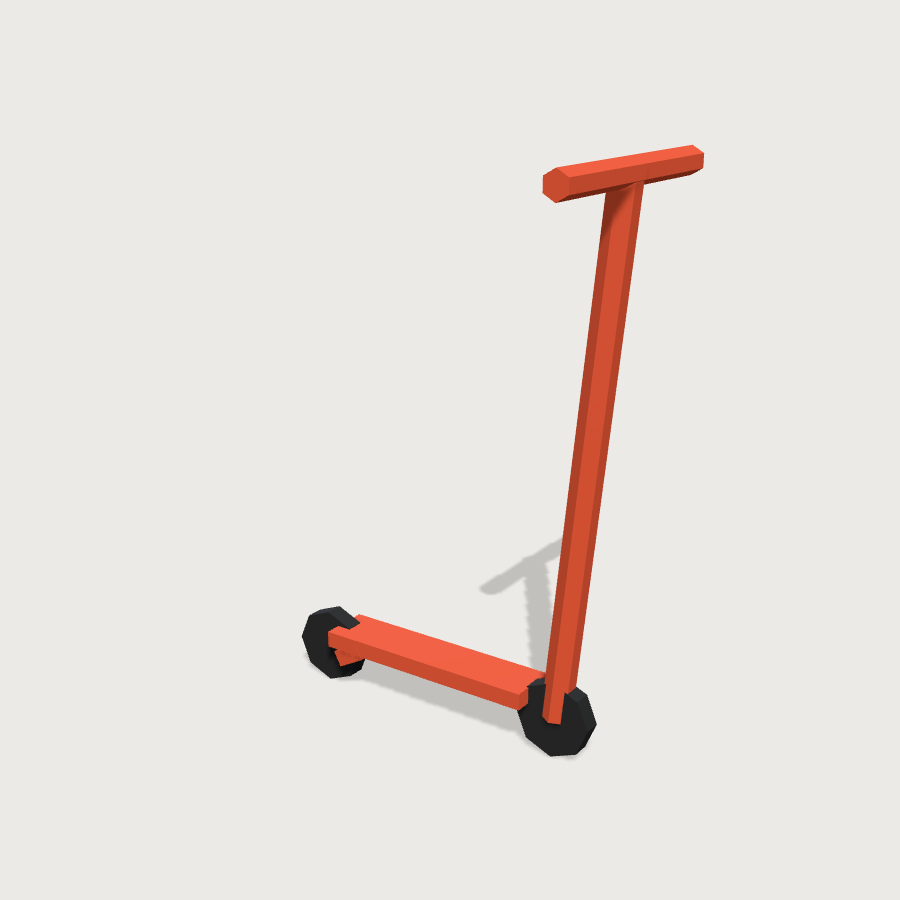 Scooter low-poly 3D model