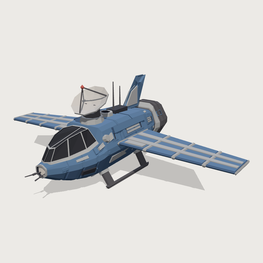 Scout Ship low-poly 3D model