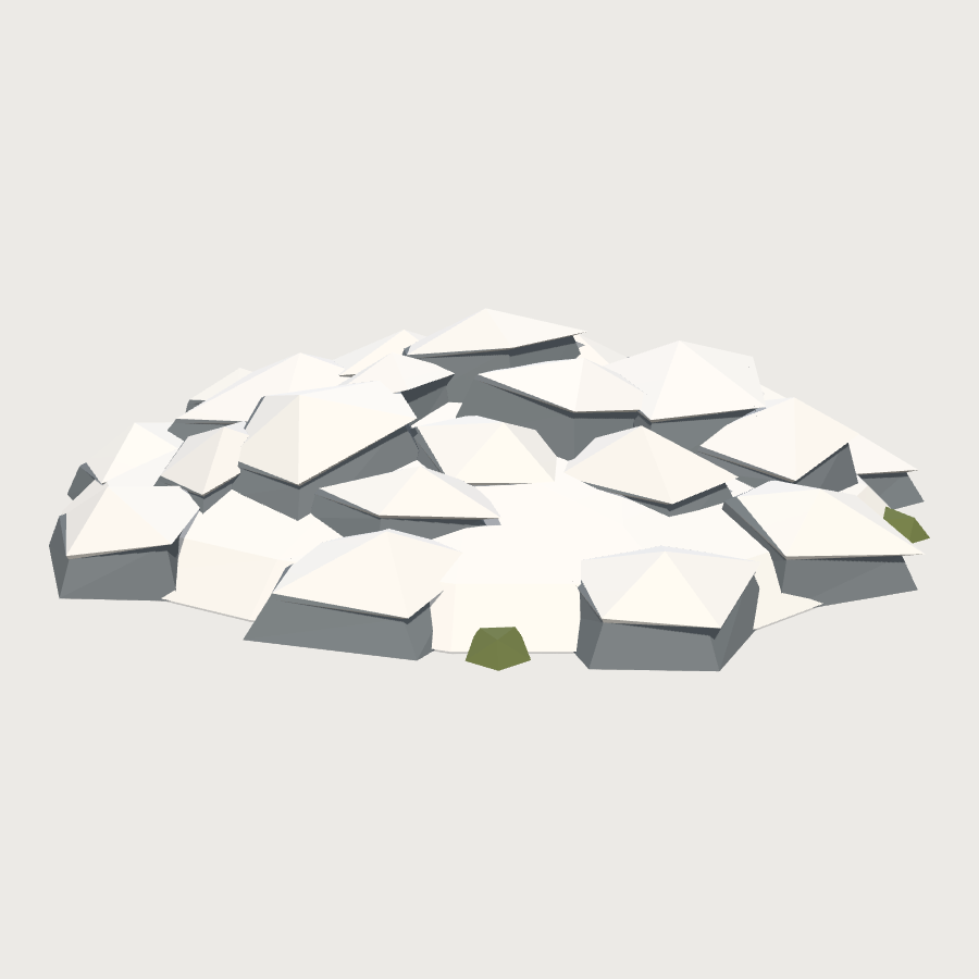 Scree Heap low-poly 3D model