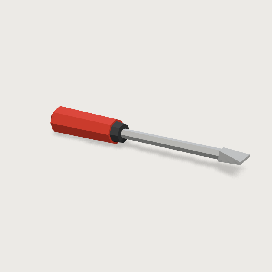 Screwdriver low-poly 3D model
