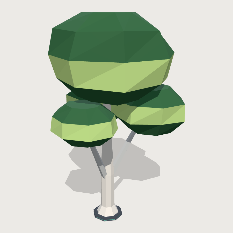 Sculptural Canopy Tree low-poly 3D model