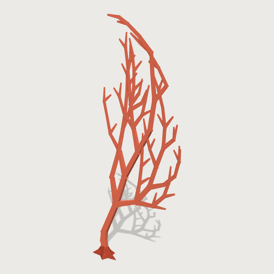 Sea Fan low-poly 3D model