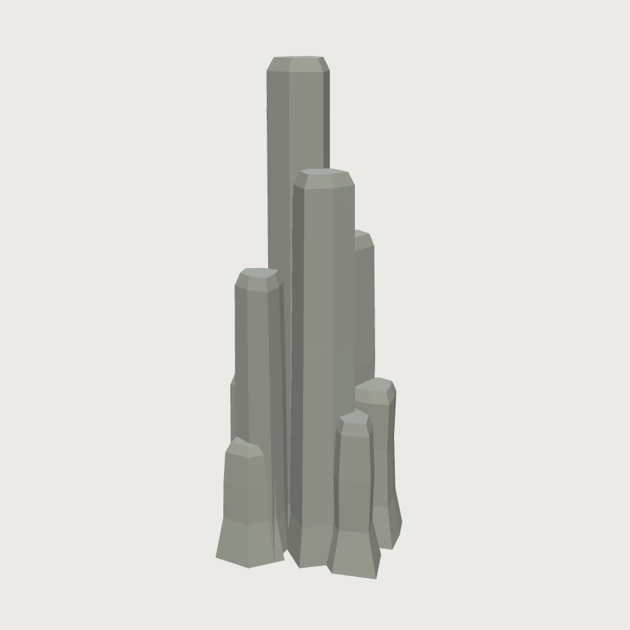 Sea Stack low-poly 3D model