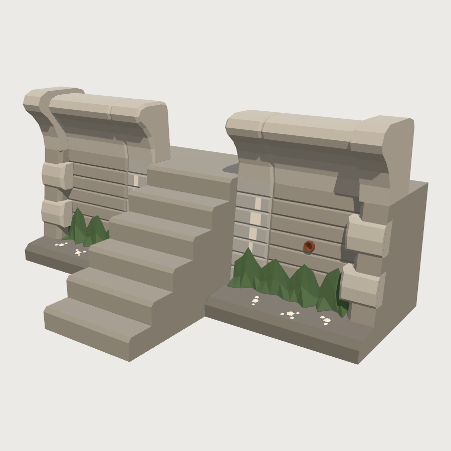 Sea Wall Run low-poly 3D model