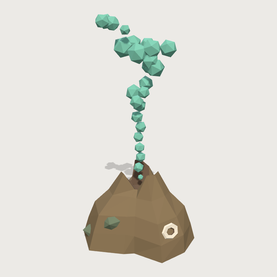 Seabed Bubble Vent low-poly 3D model