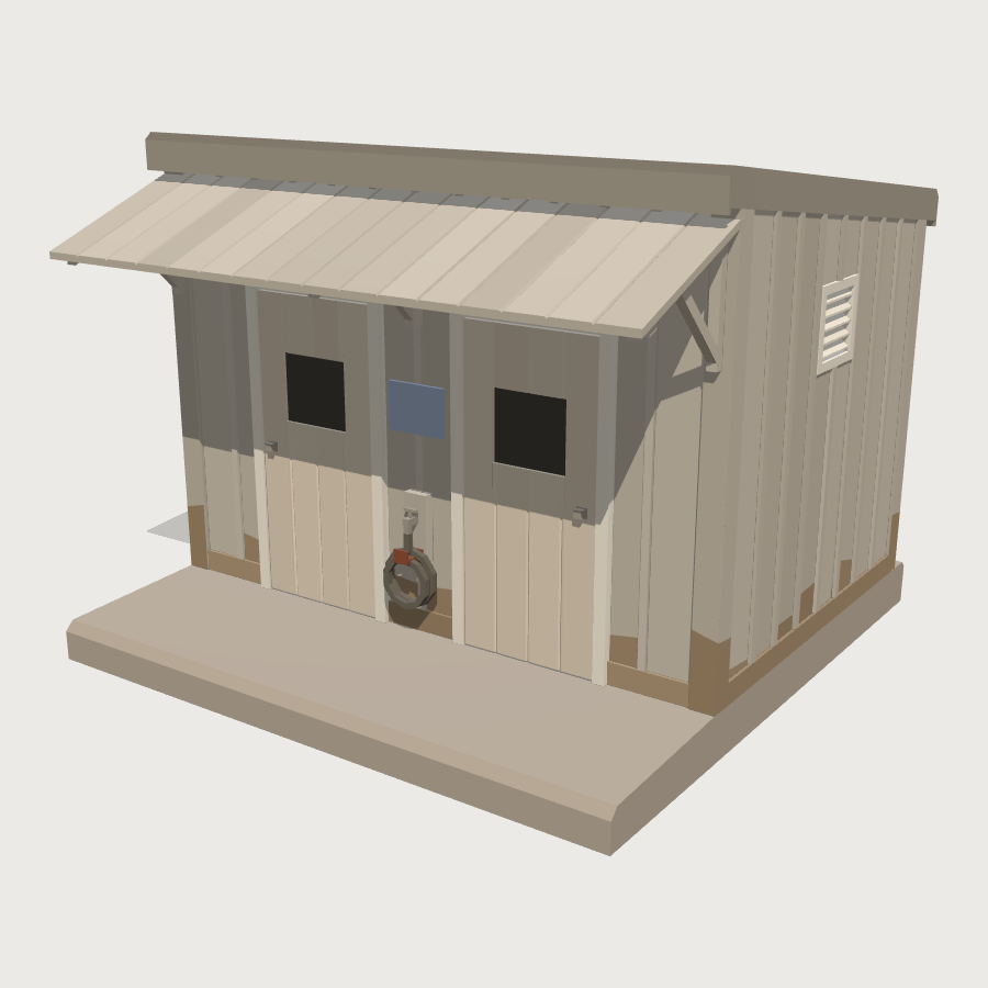 Seafront Toilet Block low-poly 3D model