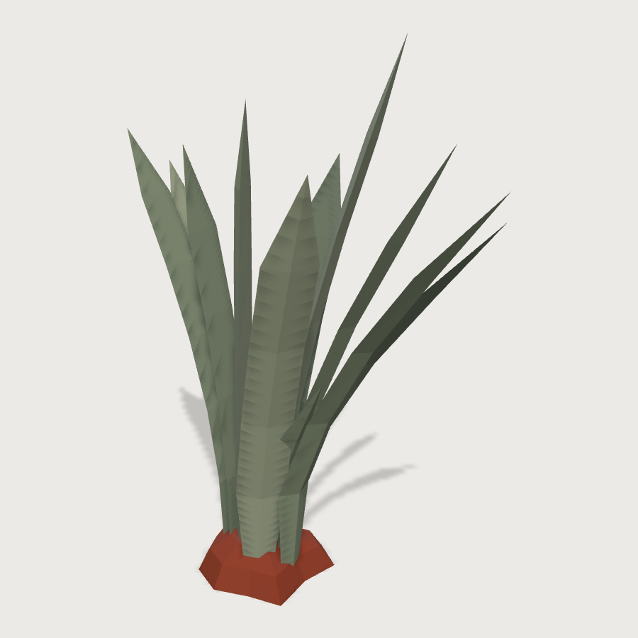 Seagrass Tuft low-poly 3D model