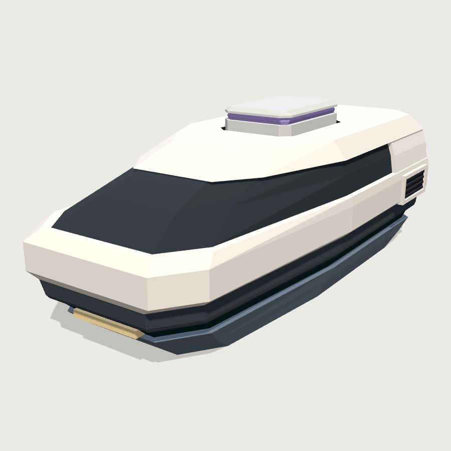 Security Patrol Cruiser low-poly 3D model