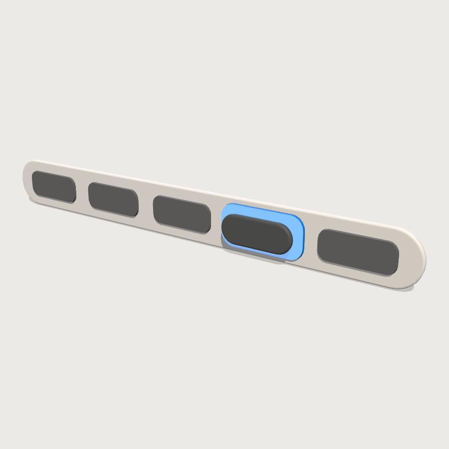 Segmented Control low-poly 3D model