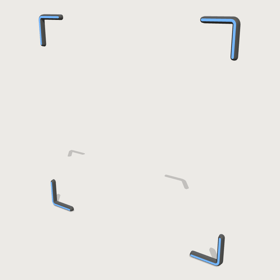 Selection Corner Brackets low-poly 3D model