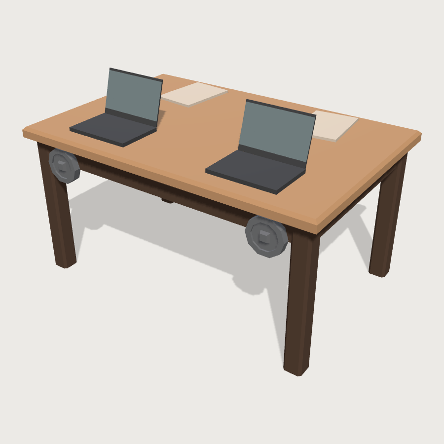 Seminar Table low-poly 3D model
