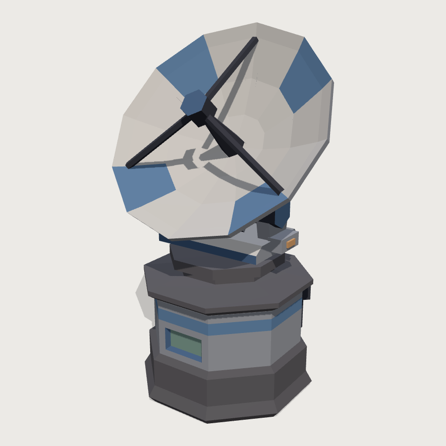 Sensor Dish low-poly 3D model