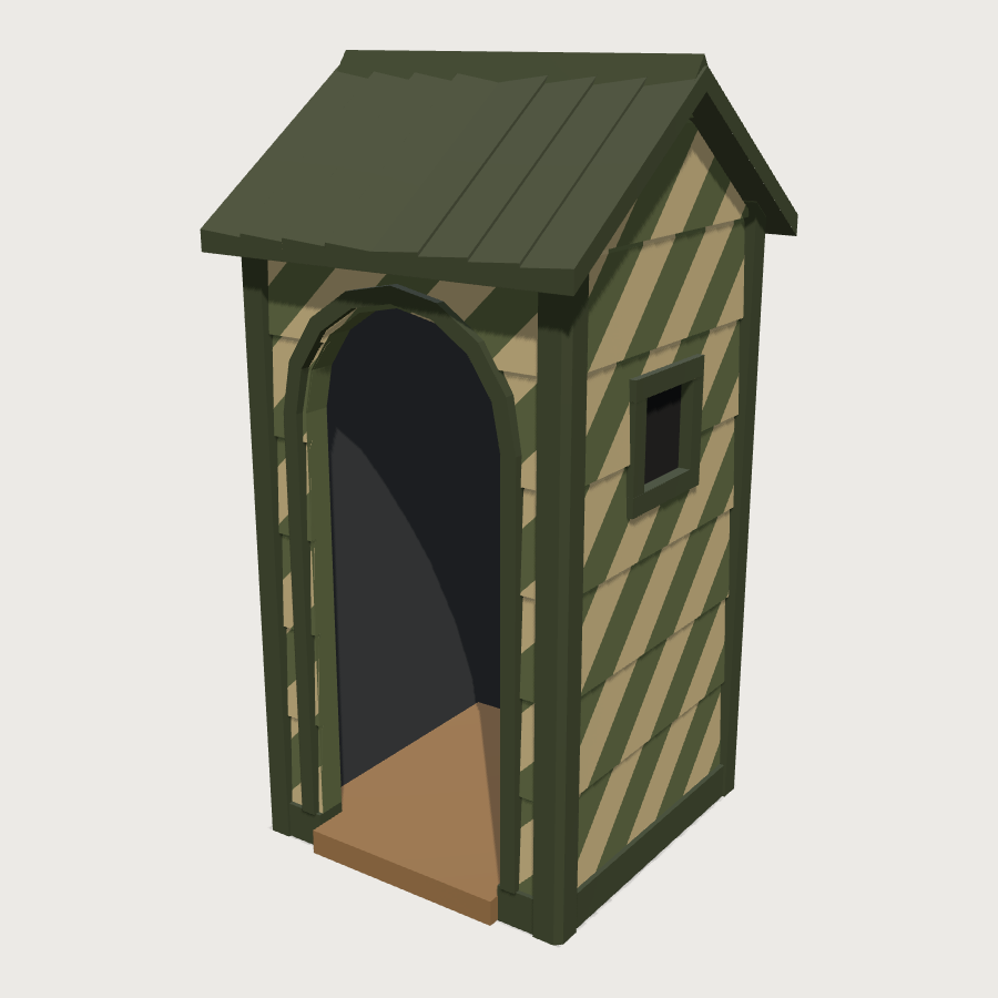 Sentry Box low-poly 3D model