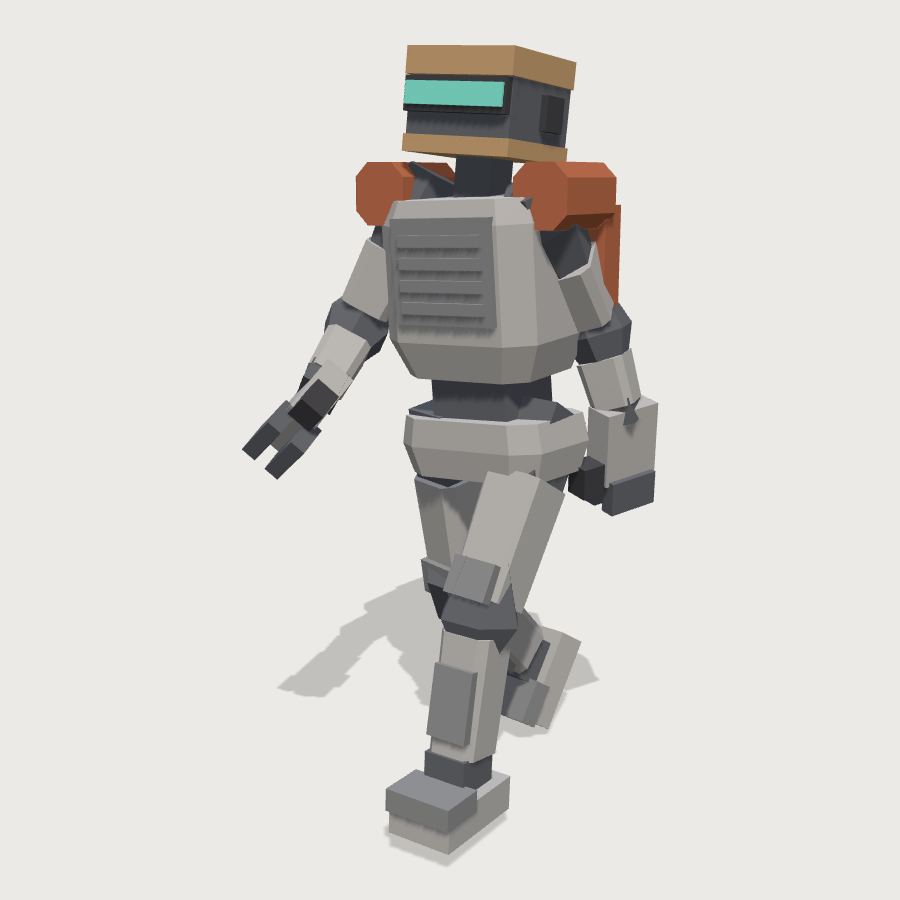 Service Robot low-poly 3D model