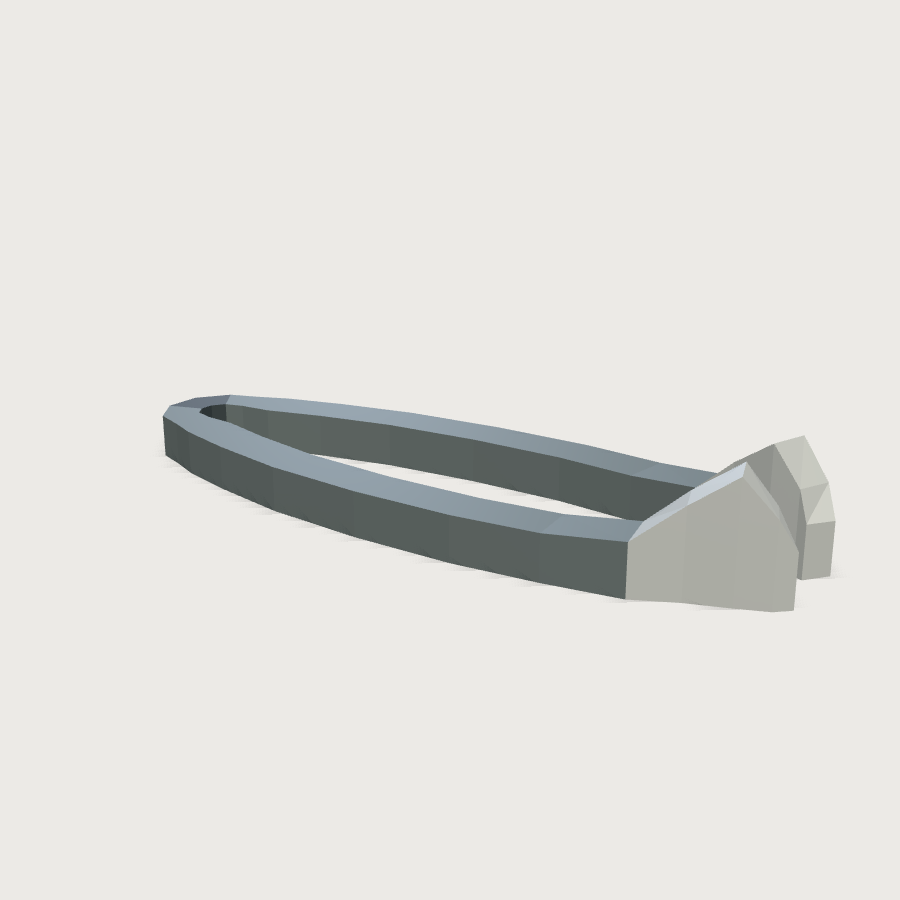 Serving Tongs low-poly 3D model