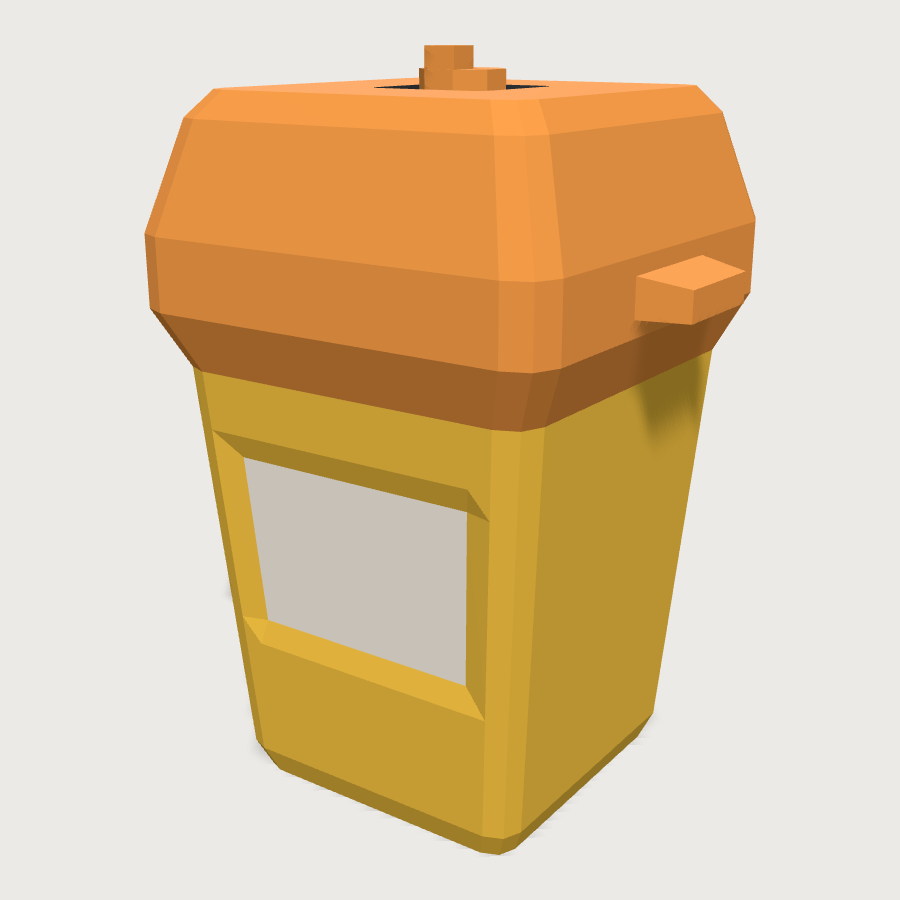 Sharps Bin low-poly 3D model