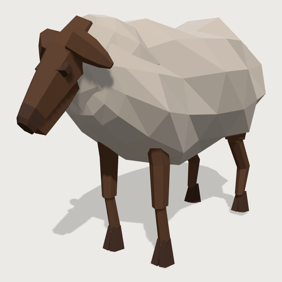 Sheep low-poly 3D model