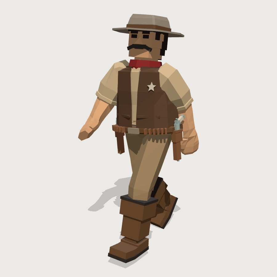 Sheriff low-poly 3D model