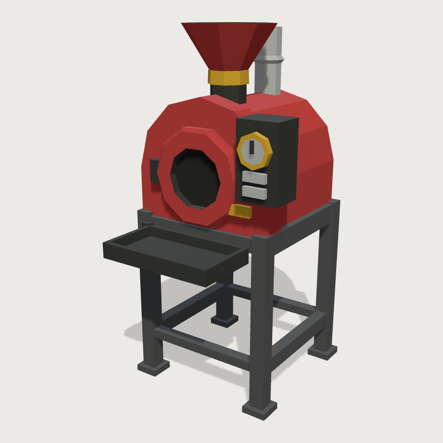 Shop Coffee Roaster low-poly 3D model