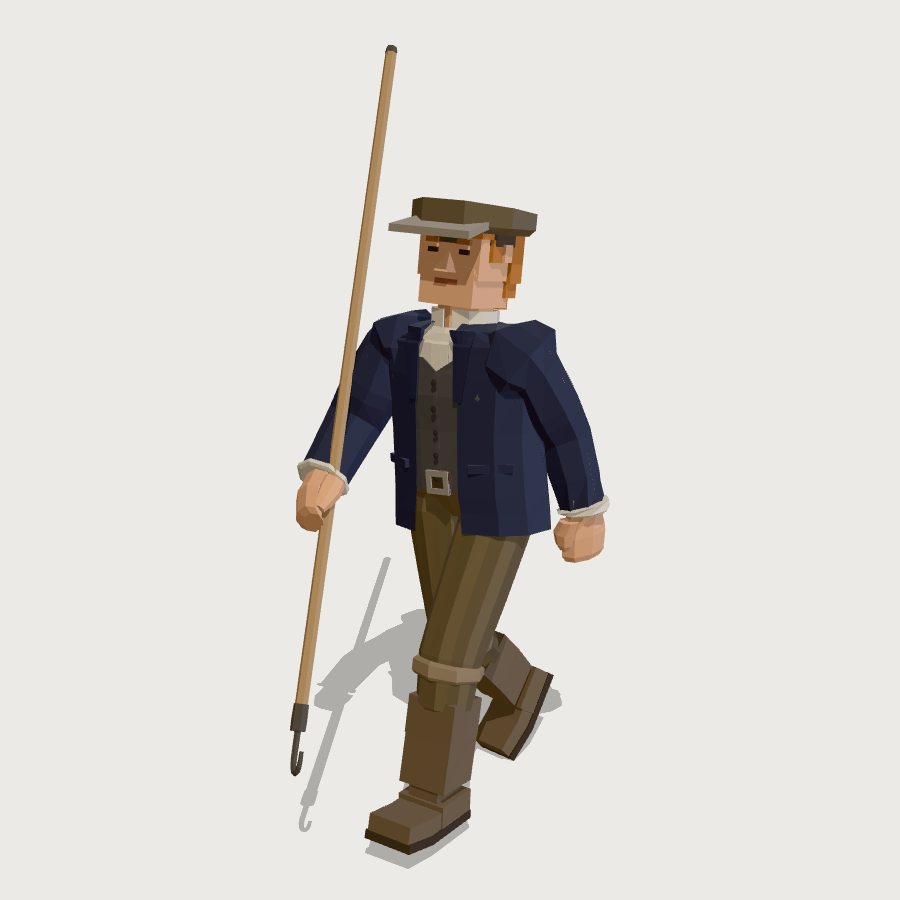 Shunter low-poly 3D model
