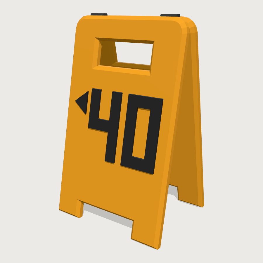 Sideline Yard Marker low-poly 3D model