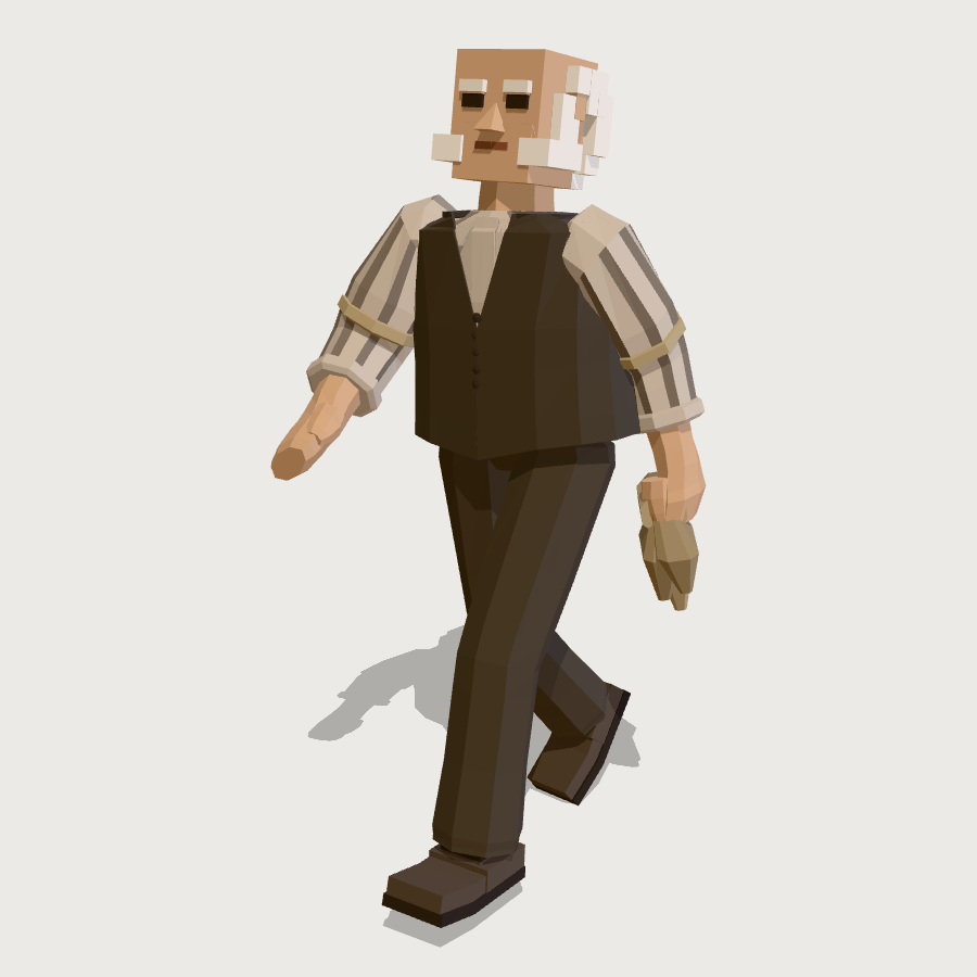 Signalman low-poly 3D model