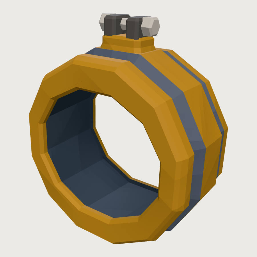 Simple Band Ring low-poly 3D model