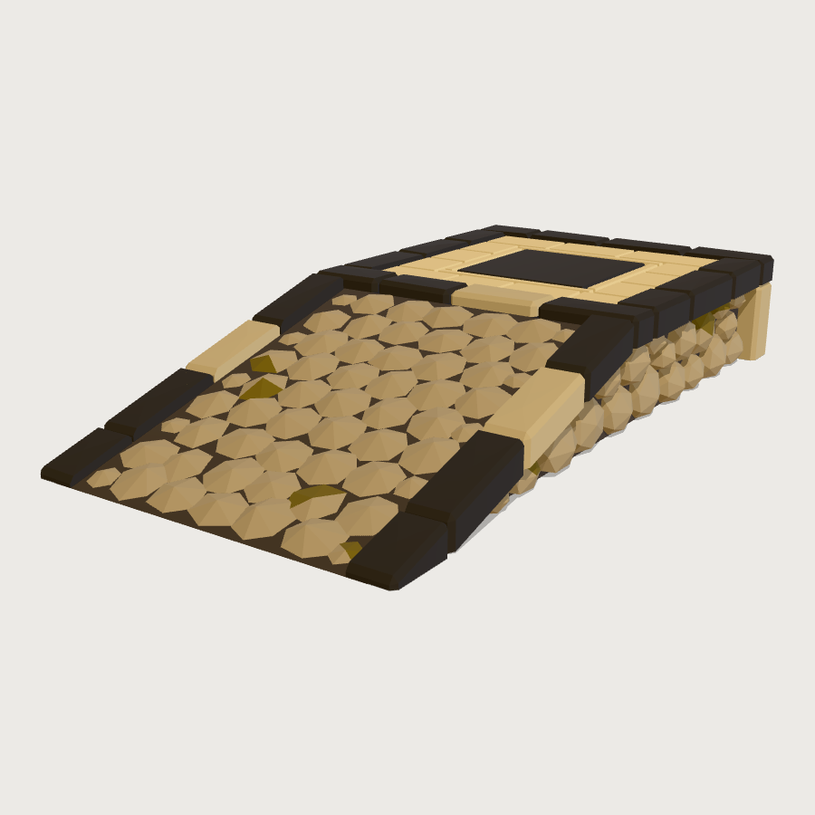 Single Ahu low-poly 3D model